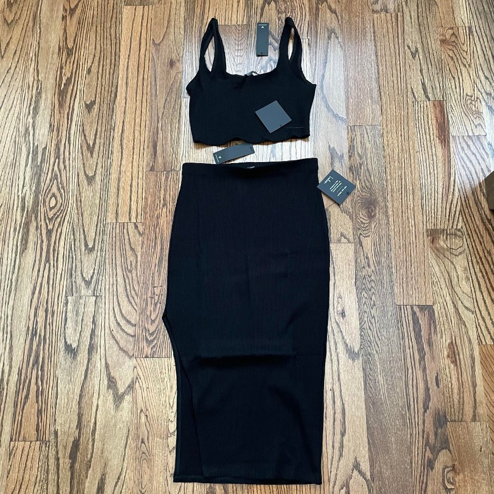 Black Ribbed Set